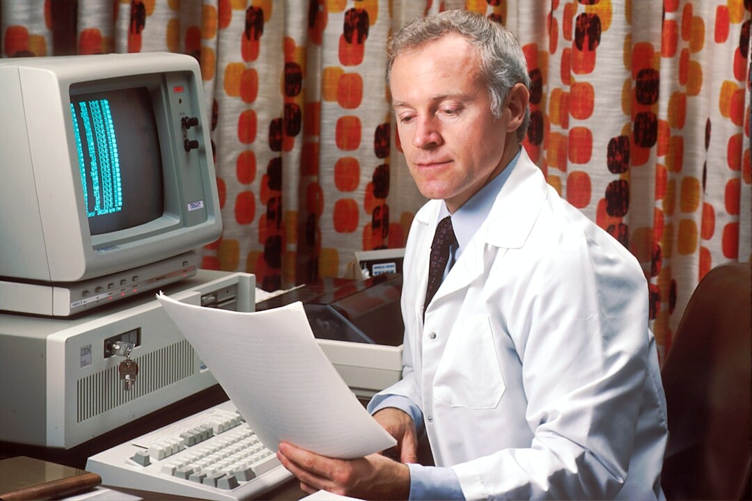 investigator researching documents