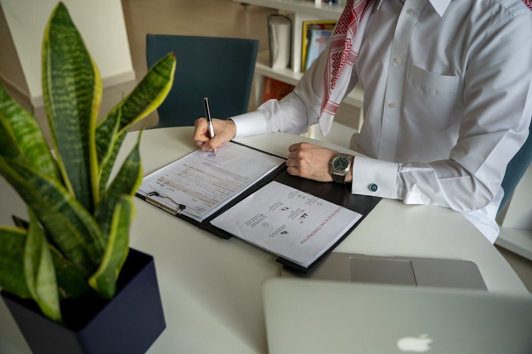 man reviewing financial documents