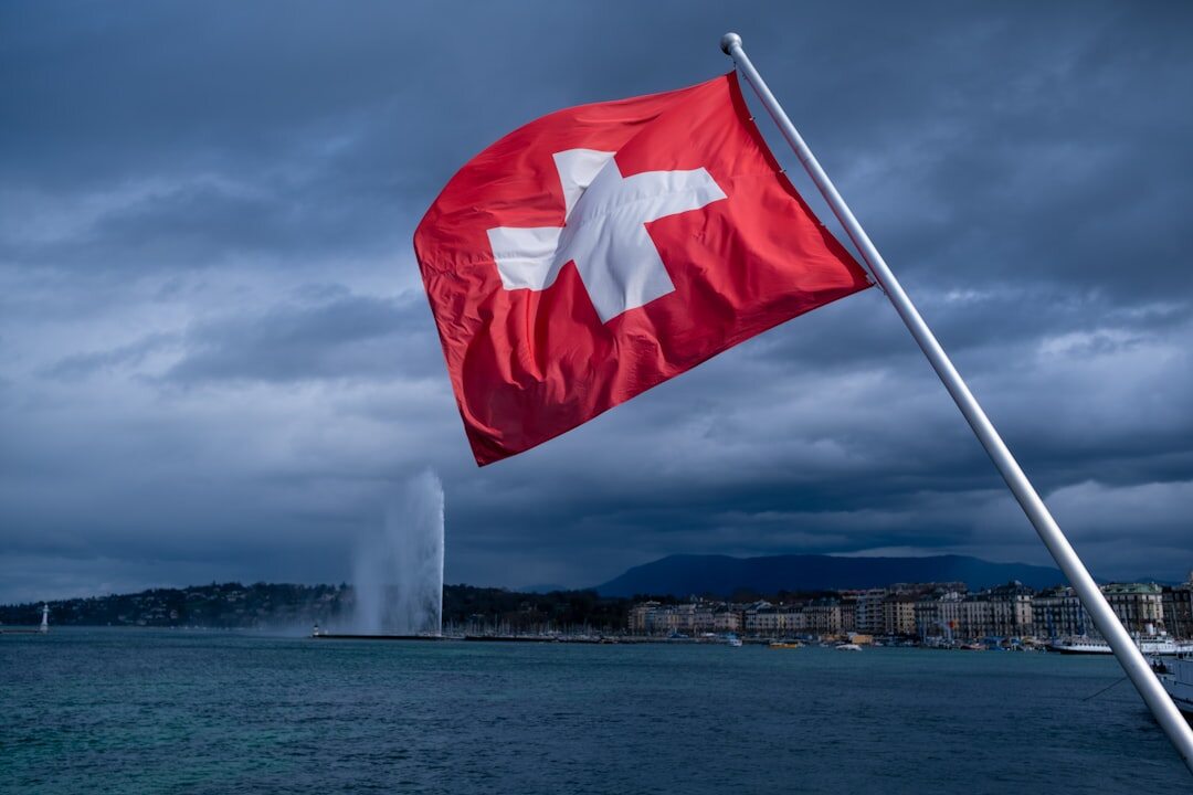 swiss flag waving